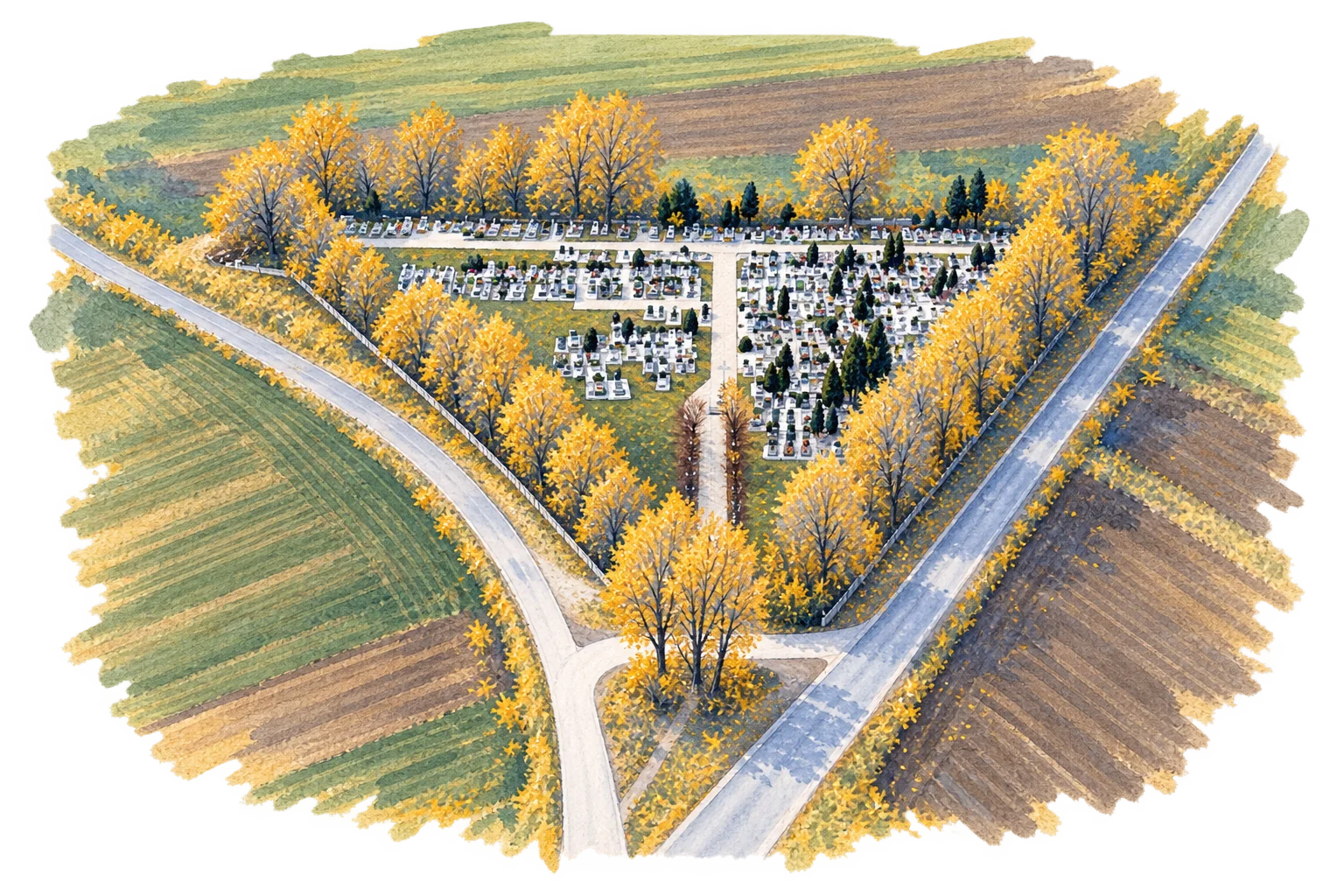 Cmentarz komunalny przy ul. Spokojnej w Wierzbnej - ilustracja